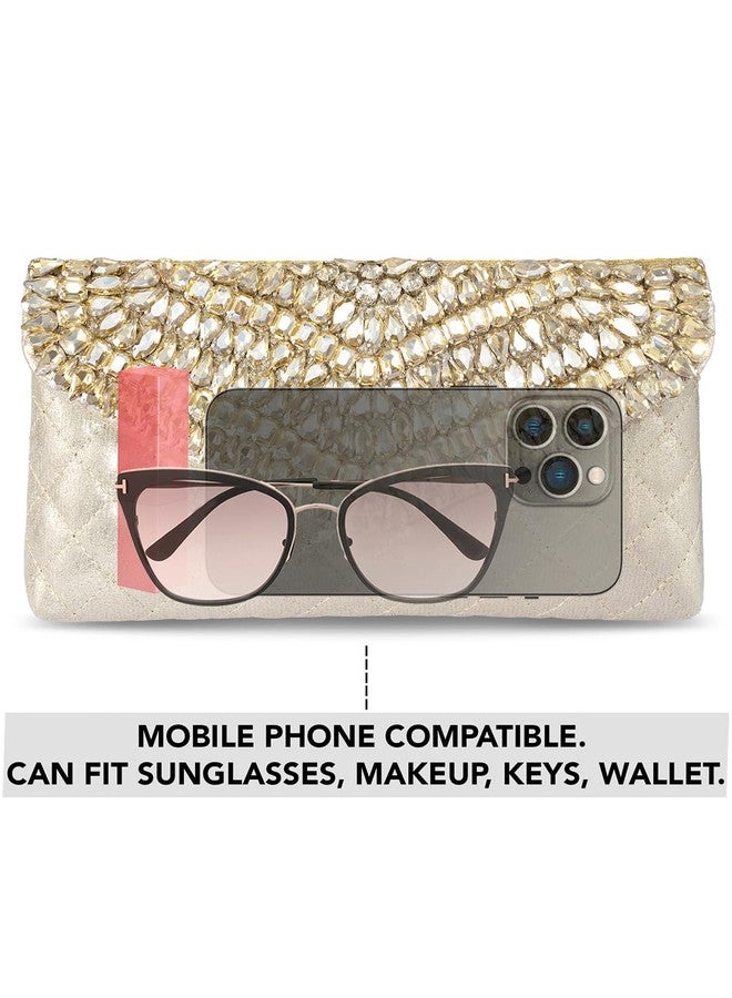 Peora Champane Clutch Purses for Women Handmade Evening Handbag Stylish Bridal Fashion Clutch Bag for Girls (C128LCT) - Image 2